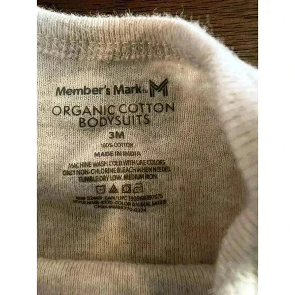 Lot Of 2. Baby Boy Bodysuit Members Mark 3 Months Multicolor (0171) - Picture 8 of 8